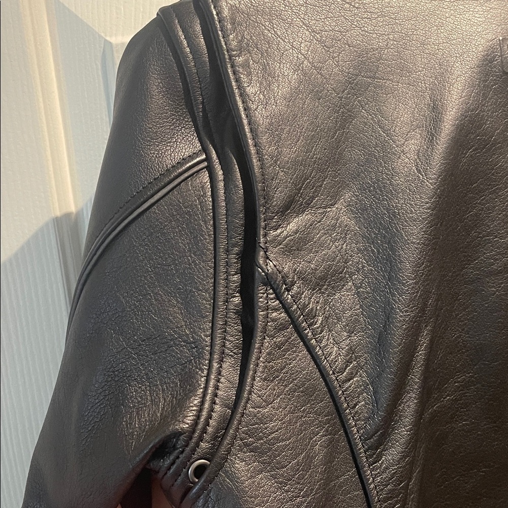 Harley-Davidson Black Leather Riding Jacket Large NWT 3 - Picture 12 of 16